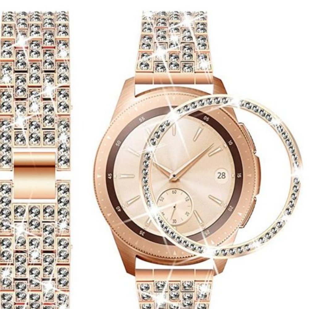 Luxury Band w/bezel for Galaxy Watch 42mm Fashion Diamond Unisex Women Strap